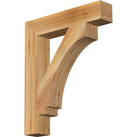 Ekena Millwork Imperial Block Rough Sawn Bracket, Western Red Cedar, 4"W x 22"D x 26"H BKT04X22X26IMP05RWR